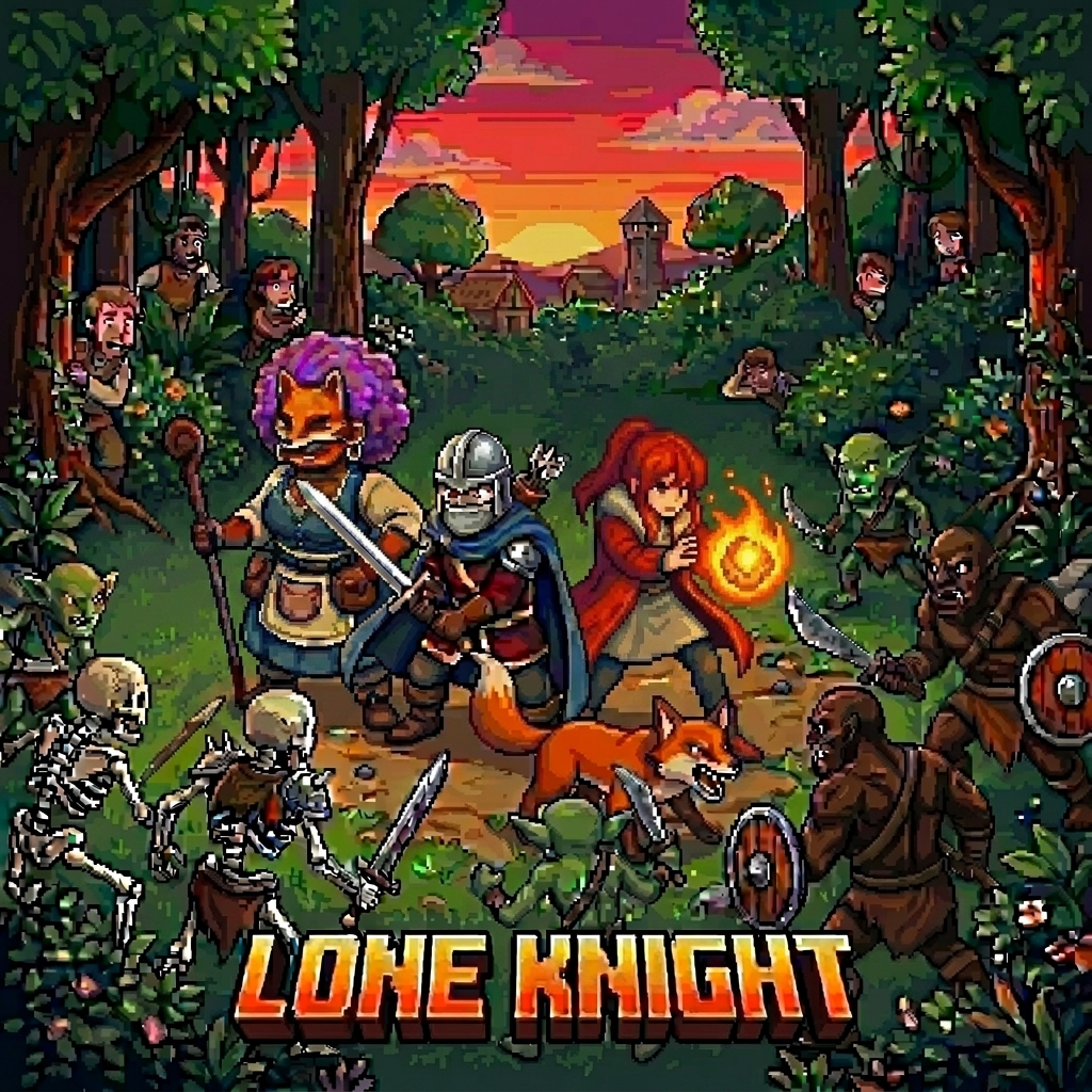 Pembuatan Aset Pixel Art & Mekanik Lone Knight